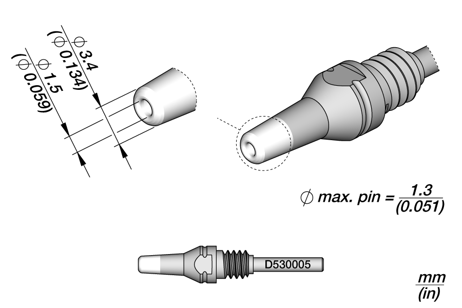 D530005 - Through-hole Desoldering Ø 1.5 S1